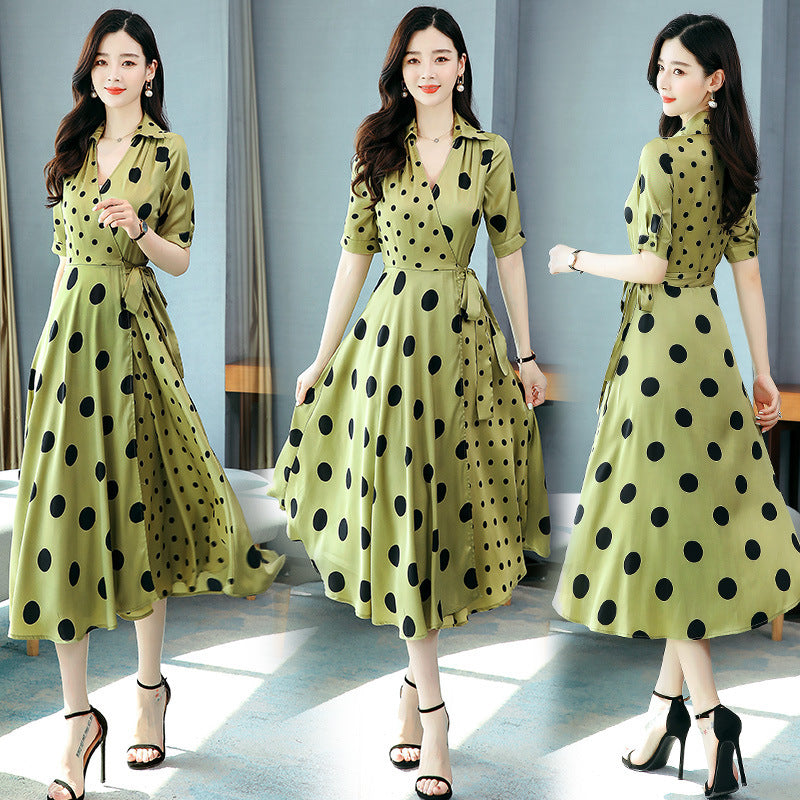 Women's Wave Dot Large Swing Dress