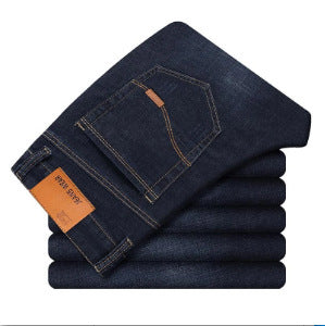Men's Slim Straight Black Denim Jeans