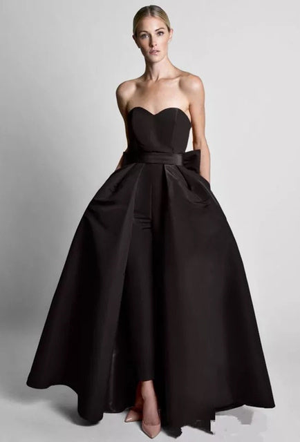 Robe de soirée-combinaison rouge