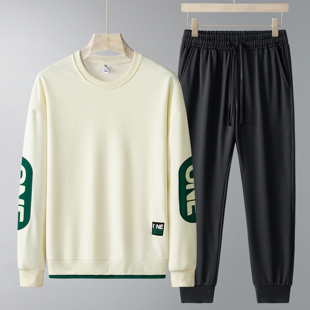 Men's Spring & Autumn Casual Sweatshirt and Sweatpants Set