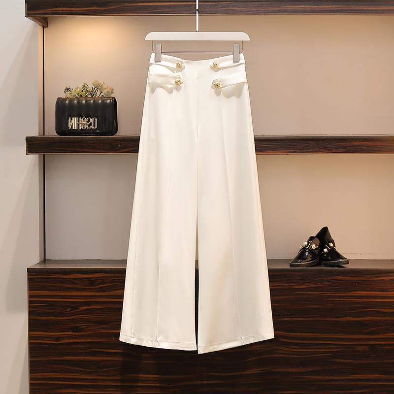 Feminine Sleeveless V-Neck Top with High Waist Pants Suit