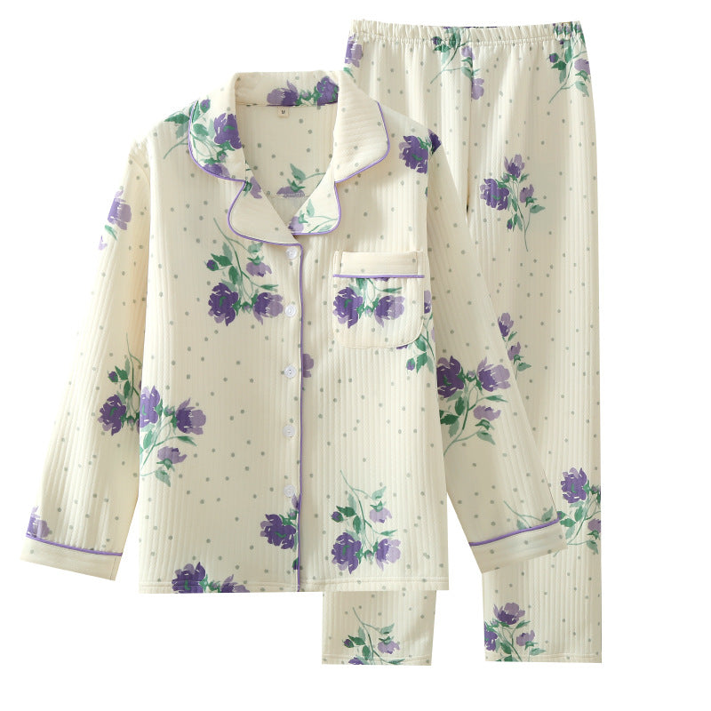 Women's Thick Winter Air Cotton Loose Pajama Set