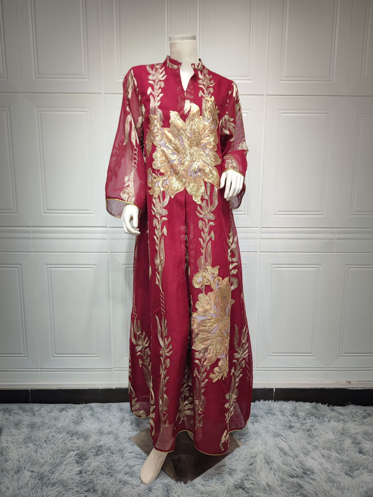 Robe à Paillettes Moyen-Orient Robe de Soirée de Célébrité de Luxe Léger Musulmane