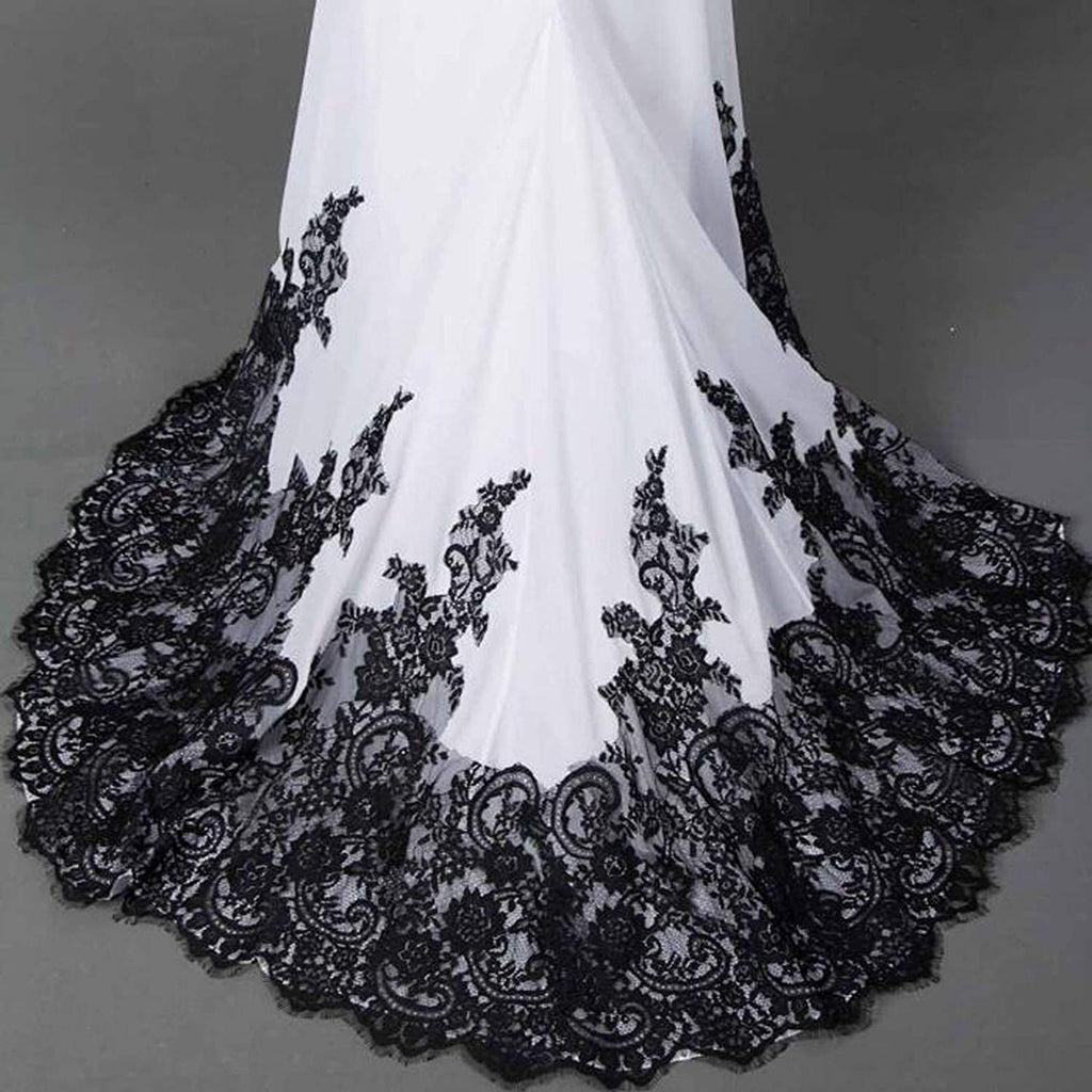 Slim White Lace Mermaid Tail Wedding Dress