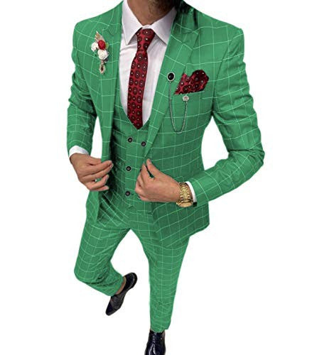 Costume trois pièces polyvalent homme coupe slim à motif quadrillé