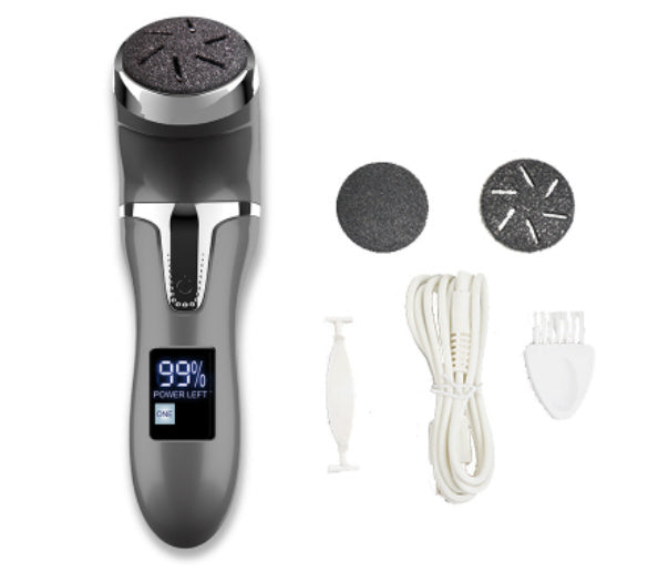 LCD Digital Electric Foot Scrubber Vacuum Cleaner for Pedicure Exfoliating