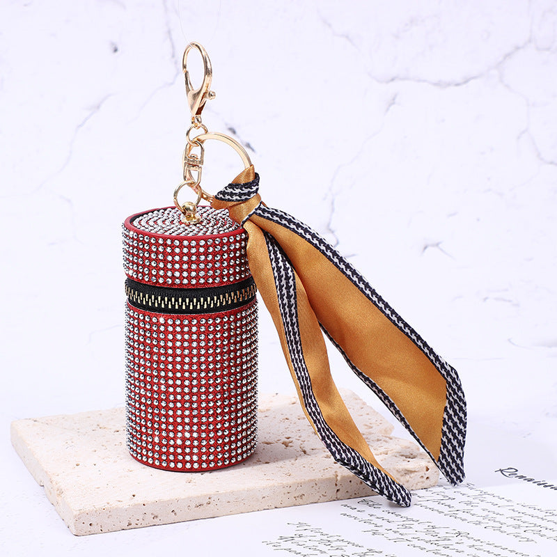 Silk Scarf Mini Keychain Storage 9.7x5cm