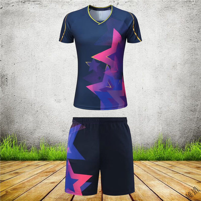Badminton Volleyball Table Tennis Short-Sleeve Sportswear Set