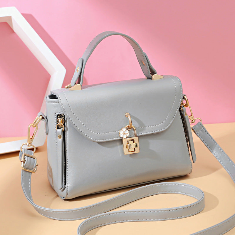 Retro PU Leather Crossbody Bag – Simple, Versatile Pillow Shape, 21cm