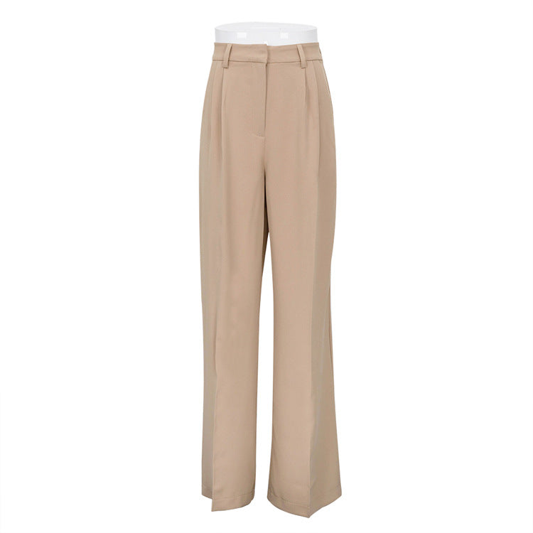 High Waist Loose Commuter Trousers in Klein Blue
