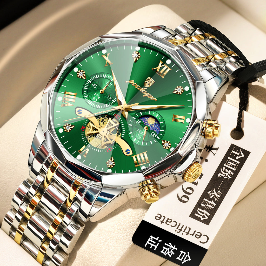 Waterproof Luminous High-End Multifunctional Men's Alloy Quartz Watch