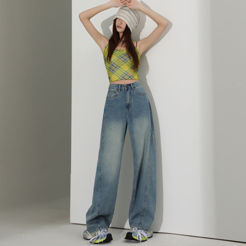 Jean Large Taille Haute Ample pour Femme