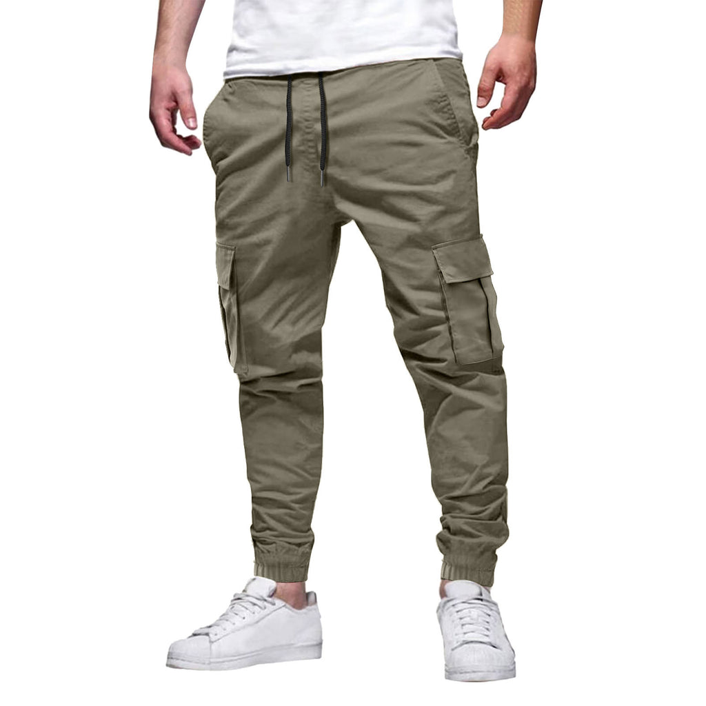 Men's Multi-Pocket Drawstring Japanese Leisure Overalls Cotton