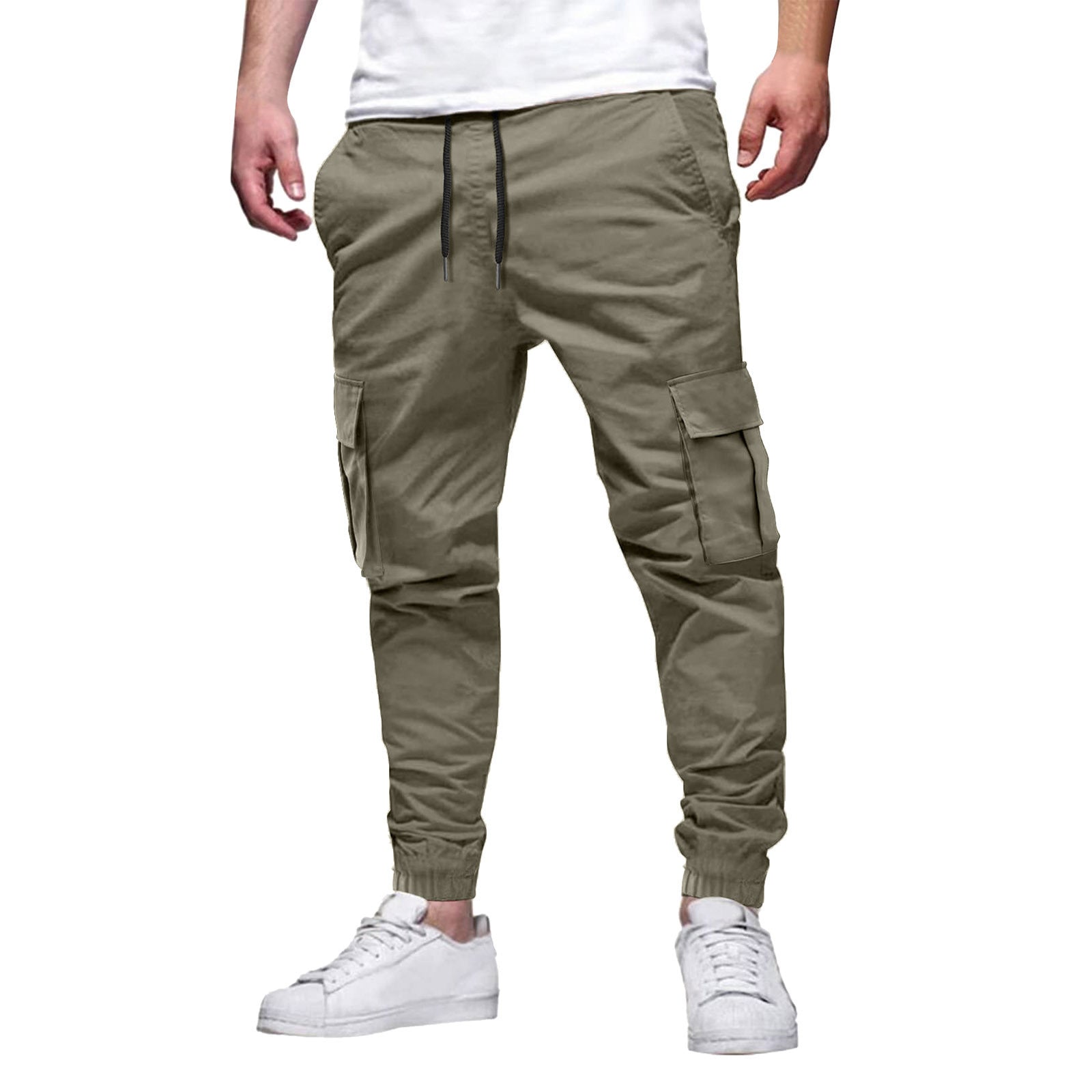 Men's Multi-Pocket Drawstring Japanese Leisure Overalls Cotton