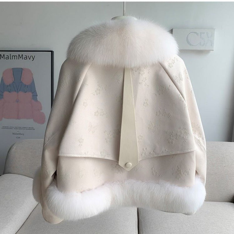 Veste courte et chaude d'hiver épaissie pour femme