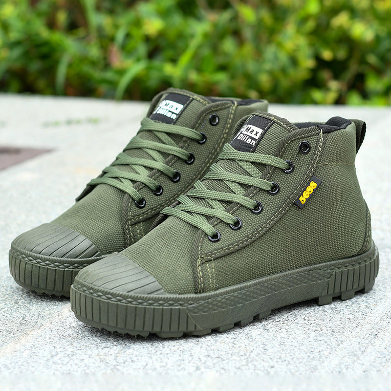 Men's High-Low Canvas Cloth Shoes Breathable Sports Sneakers