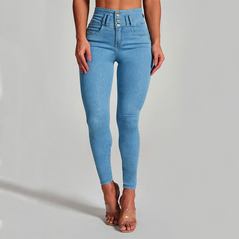Jean Skinny Taille Haute Femme – Extensible, Sculptant et Rehausse Fesses