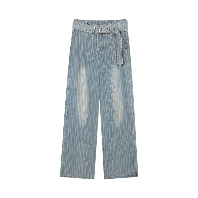 Women's Denim Straight Wide-Leg Pants