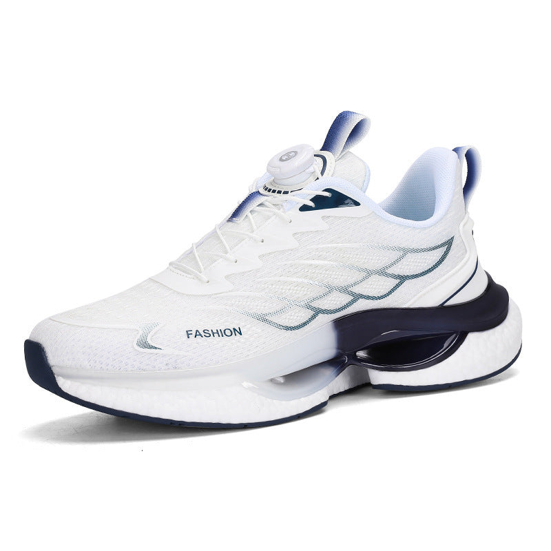 Rotating Button Men's Running Sneakers Lightweight Breathable
