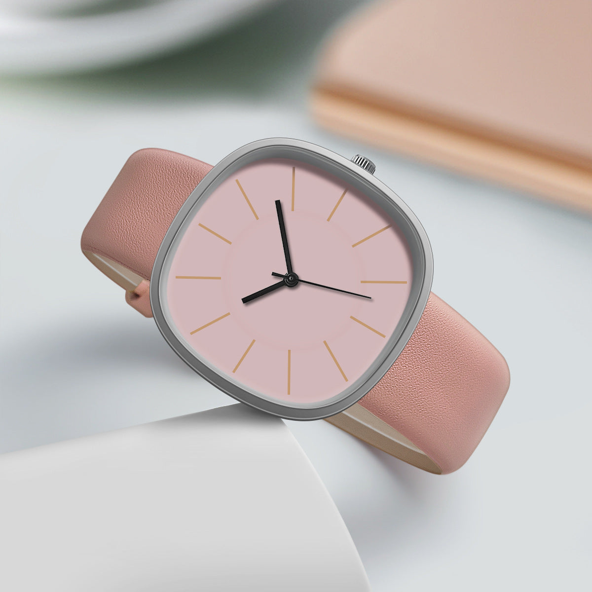 Montre carrée en silicone cube de sucre pour femmes de niche à la mode