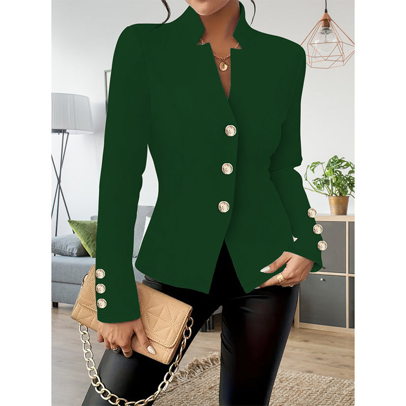 Women Casual Blazers Long Sleeve Business Outerwear Slim Fitting