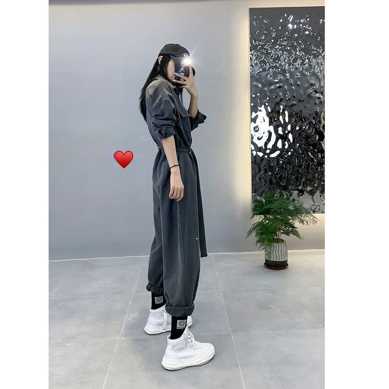 Fashion Loose Handsome Fried Street One-Piece Jumpsuit