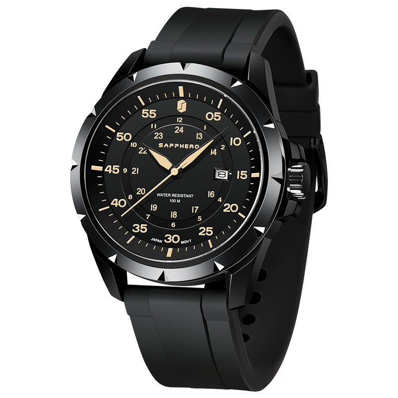Men's Waterproof Silicone Quartz Exam Watch - Gift for Boyfriend