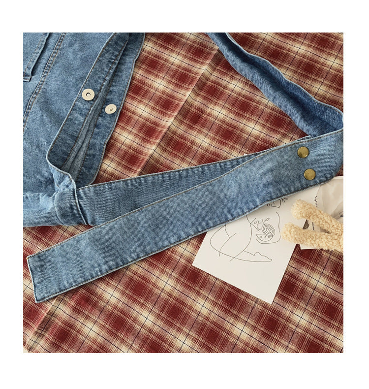 Washed Denim Large-capacity Crossbody Bag