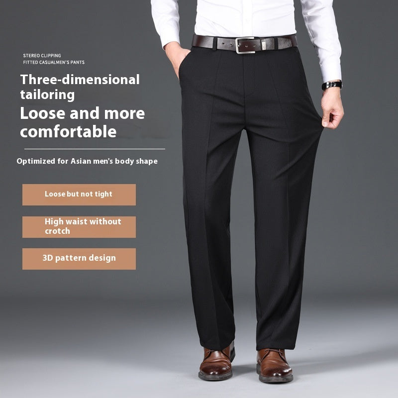 Men's Loose Straight Casual Business Pants