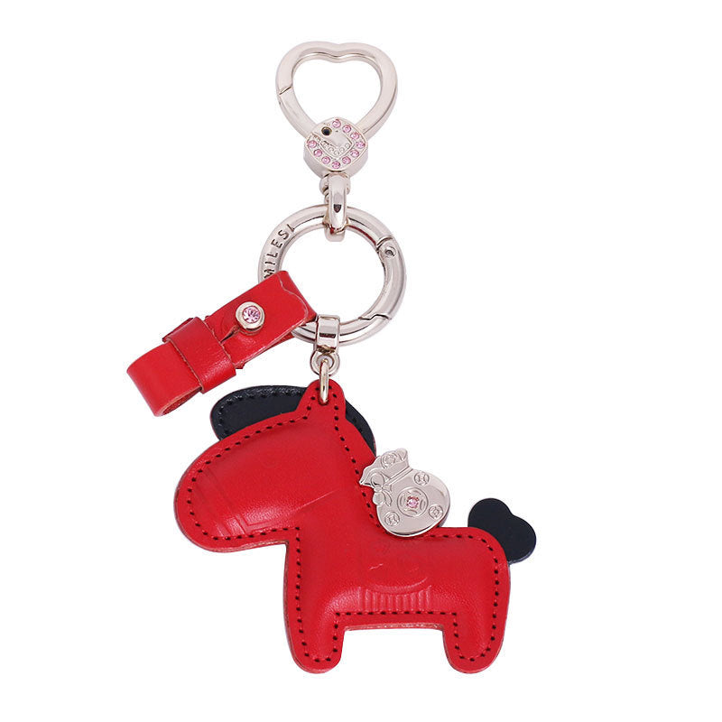 Genuine Leather High-end Keychain Immediately Rich Cowhide Vehicle-use Key Chain