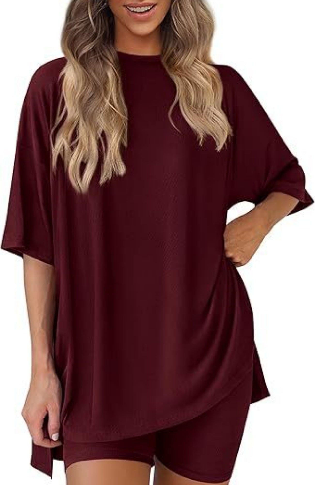 New Loose Fashion Solid Color Casual Two-piece Suit