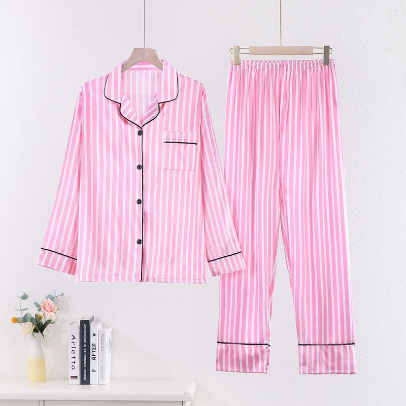Ensemble de pyjama pour femme en rayonne douce à manches longues, tenue décontractée pour la maison