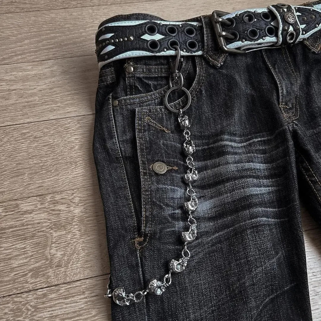 Embroidered Denim Jeans for Men and Women