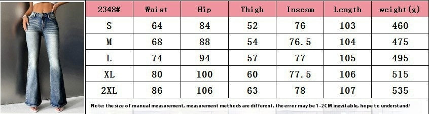 بنطلون جينز نسائي عتيق، بجيوب مطاطية عالية، مطرز، بنطلون جينز عتيق
