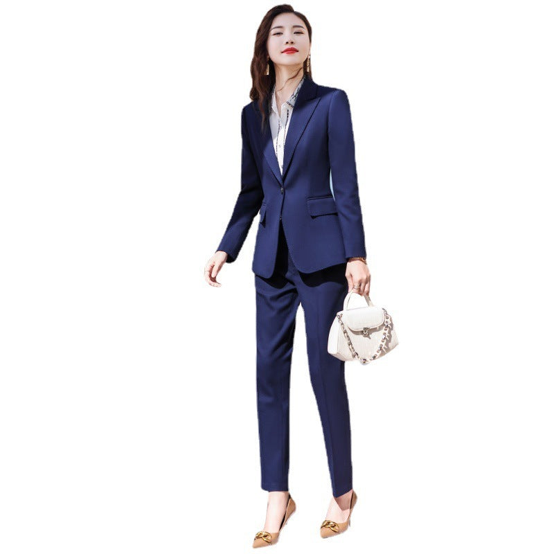 Ensemble deux pièces slim fit pour femme avec pantalon et manches longues