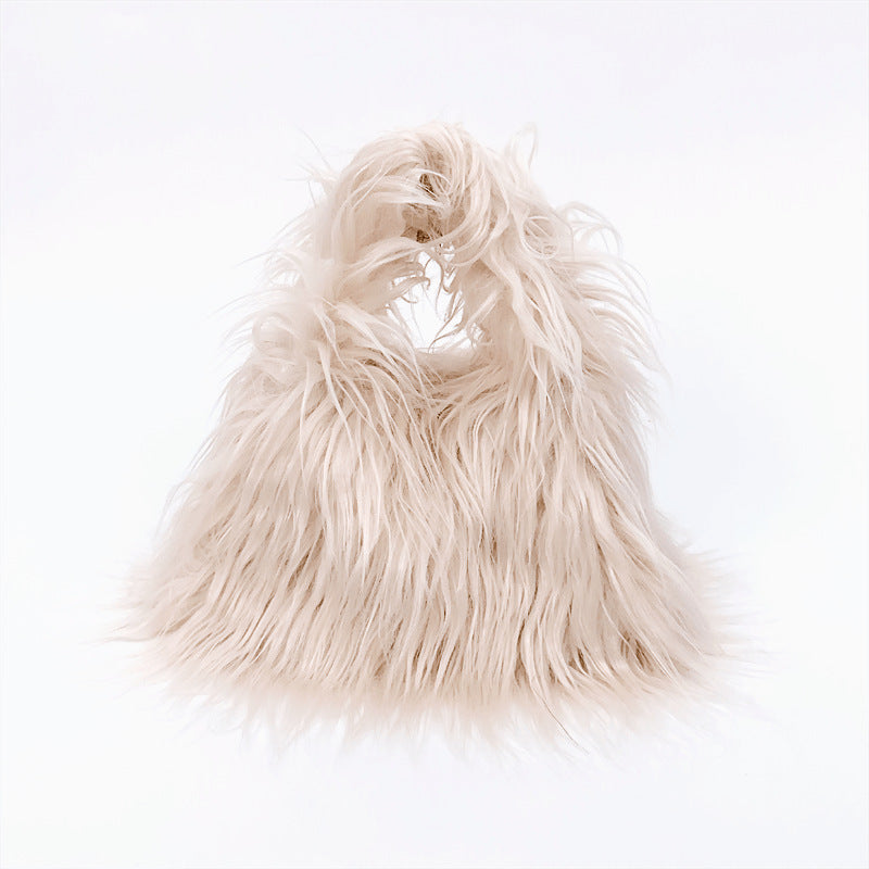 Cross-border NImitated Tibet Sheep Fur Square Bag