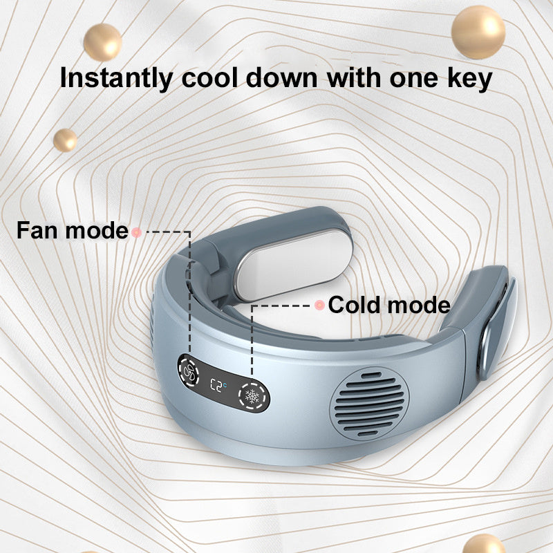 Multi-Speed Adjustable Hanging Neck Fan with Cold Compress for Summer