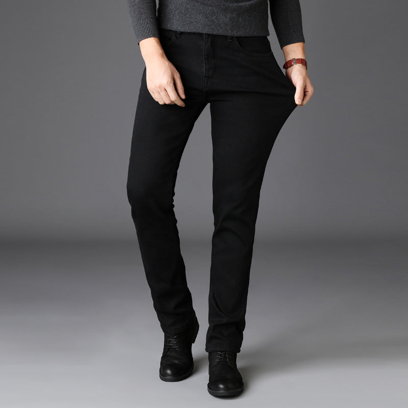 Men's Slim Straight Black Denim Jeans