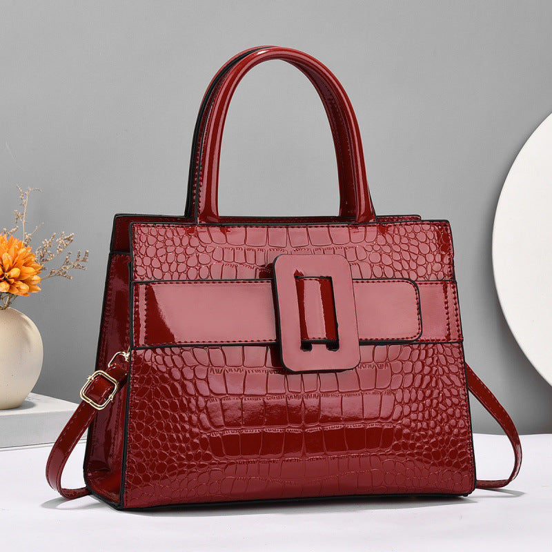 Sac à main polyvalent pour femme en PU souple, taille moyenne, 28x11x21cm