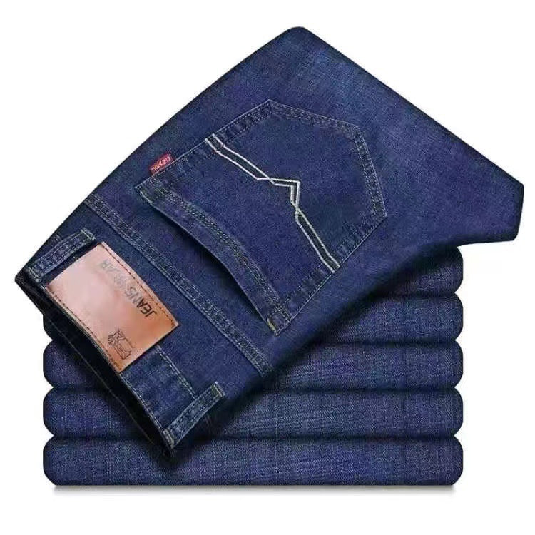 Elastic Straight Tube Loose Casual Men's Jeans