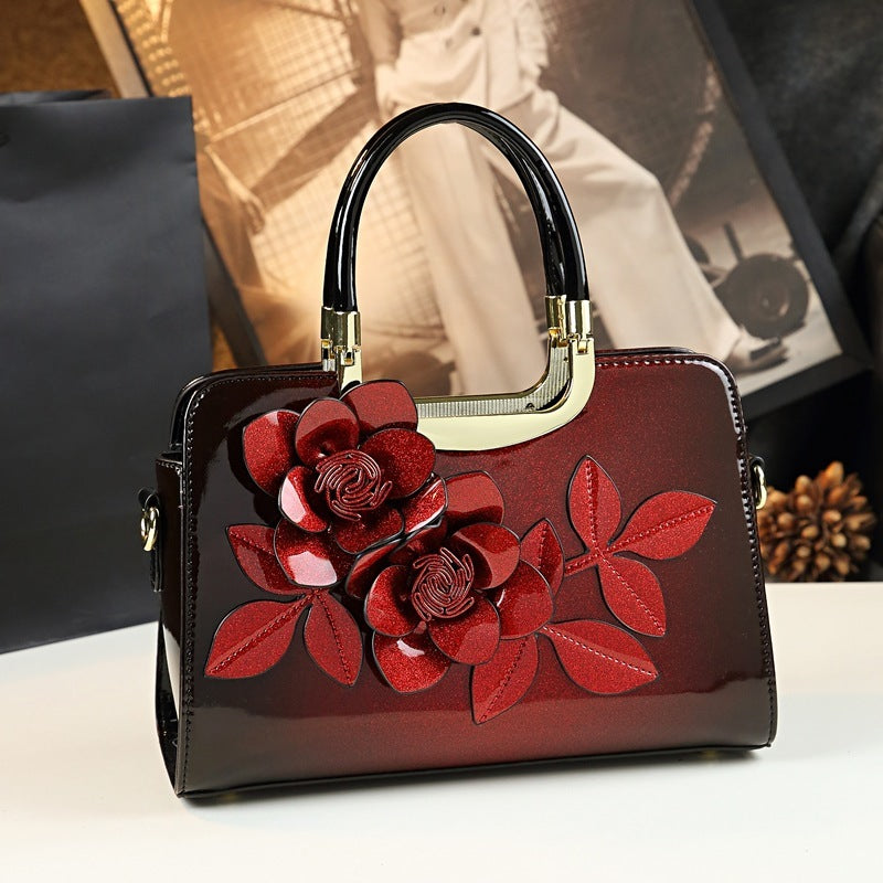 Fairy Temperament Gradient Flower Hand Crossbody Bag 30cm