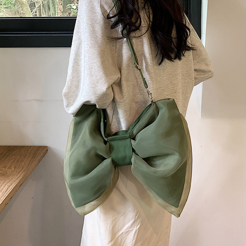 Butterfly Knot Personalized Soft Shoulder Crossbody Bag 39CM