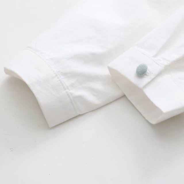 Women's Embroidered Cotton Long-Sleeve Shirt, Loose Fit
