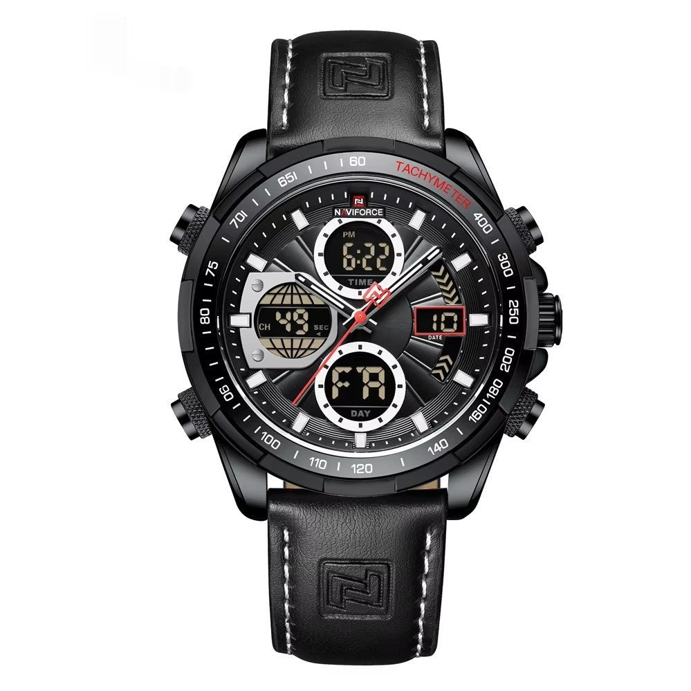 Men's 46mm Multi-Function Watch with Stainless Steel Strap