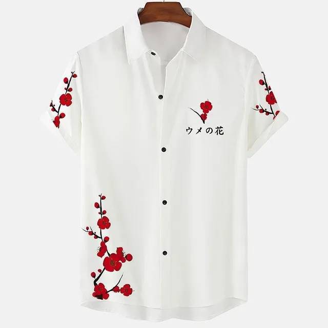 Chemise d'été rayée à manches courtes pour homme, tailles S-XXXL