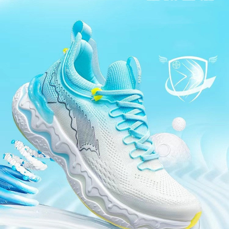 Women's Cushioned Running Shoes with Thick Rubber Soles, Sizes 39-45
