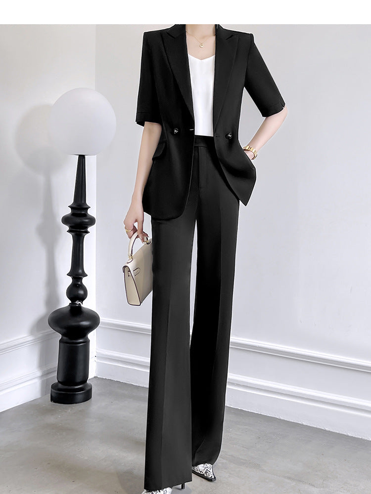 Ensemble deux pièces haut de gamme avec pantalon large