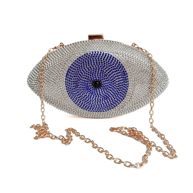 Pochette Cosmétique de Soirée Diamant avec Chaîne 24.5X6.5X15CM