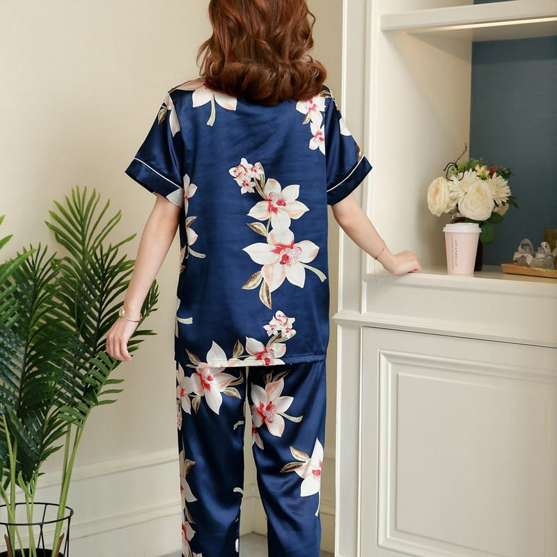 Ensemble de pyjama en rayonne pour femme avec short et pantalon