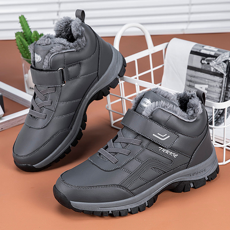 Bottes d'hiver chaudes et douces pour hommes et femmes avec scratch, chaussures de randonnée et d'escalade